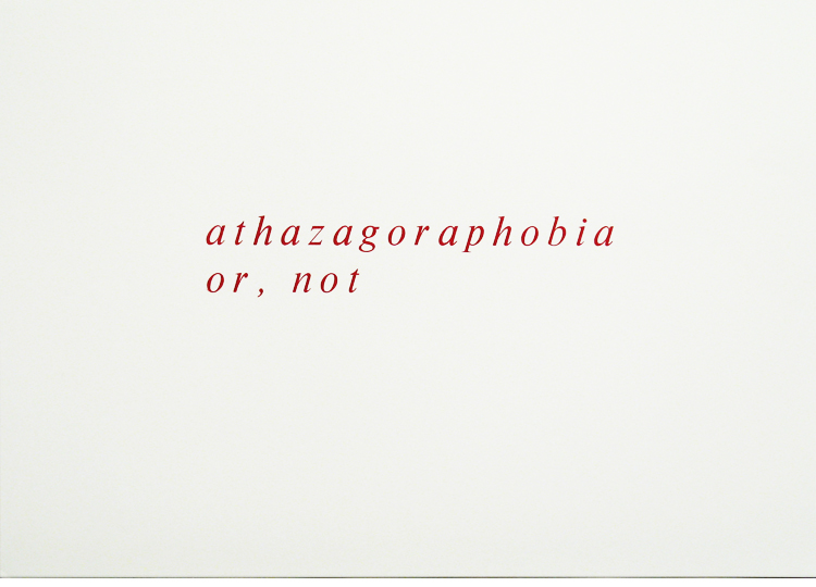 Marianne Holm Hansen: Or, (athazagoraphobia), 2013 ©